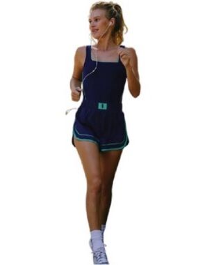 FP Movement by Free People Navy Romper with Teal Trim